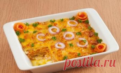 Курица по-французски - нежное филе под овощным одеялом