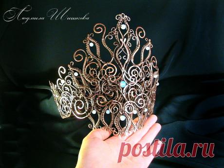 Авторские украшения из меди Wire wrap