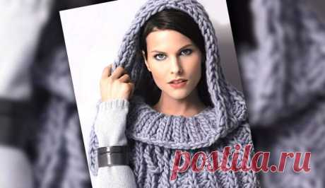 Пелерина с капюшоном | Loveknitting.ru