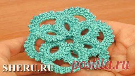 Crochet Beaded Flower Tutorial 103 Волшебный цветок с бусинками. Уроки вязания на видео