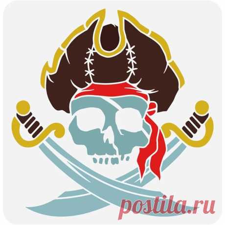 Plantilla de calavera pirata, plantillas para pintar con dibujo de calavera de 11,8x11,8 pulgadas, plantilla reutilizable con patrón de cuchillo cruzado pirata de plástico Plantillas - AliExpress