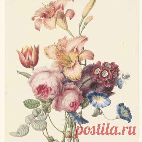 A Bouquet, Henriëtte Geertruida Knip, c. 1820 - Rijksmuseum