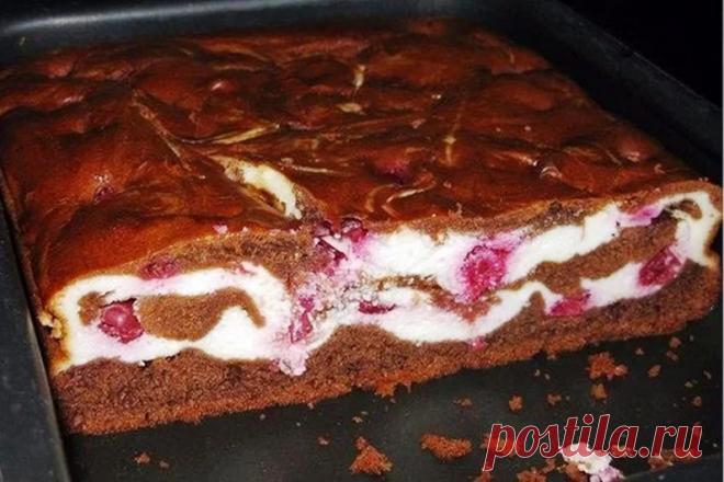 Брауни с творогом и вишней Рецепт потрясающего и наверное самого популярного ...