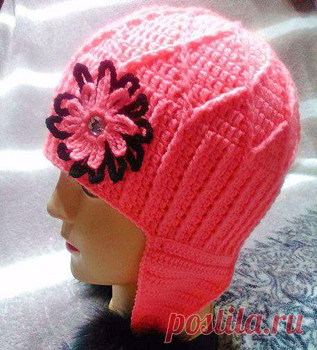 Детская шапочка крючком с рельефными столбиками от Елены Захватовой | ВЯЗАНИЕ ШАПОК: женские шапки спицами и крючком, мужские и детские шапки, вязаные сумки