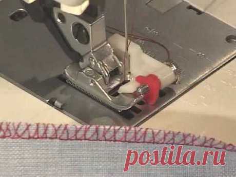 Pfaff Sewing Machine Adjustable Overcast Foot - YouTube