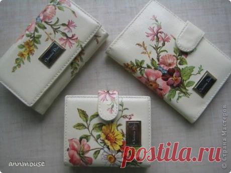 Как реанимировать кошелёк с помощью декупажа