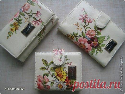 Как реанимировать кошелёк с помощью декупажа