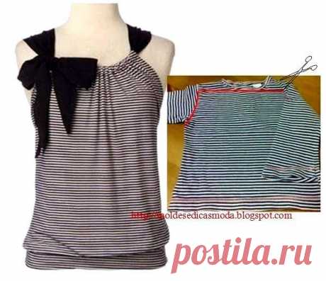 Идеи переделок футболок (с кружевом) / Рубашки / ВТОРАЯ УЛИЦА