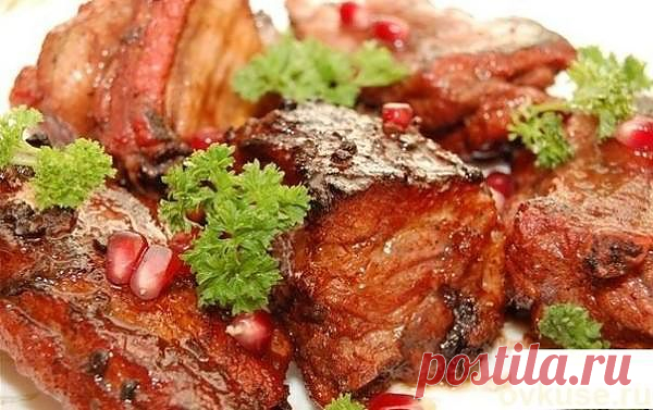 Ребрышки в гранатовом соке с хересом - Простые рецепты Овкусе.ру