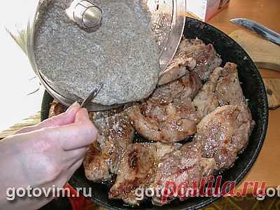Мясо в грибном соусе. Фото-рецепт / Готовим.РУ