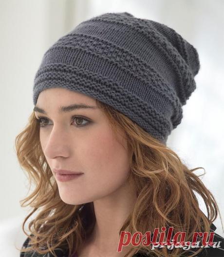 Женская шапка и берет спицами или крючком