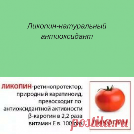 Ликопин – это антиоксидант, необходимый для человеческого организма.Ликопин представляет собой пигмент красного цвета, расщепляющий жиры. В большом количестве он содержится в помидорах. Ликопин относится к каротиноидным пигментам природного происхождения, которые отвечают за яркий окрас свежих фруктов, овощей, цветов и осенних листьев. Он по праву считается лучшим антиоксидантом и эффективнее других каротиноидов. Продукты, богатые данным веществом защищают клетки организма от губительного действ