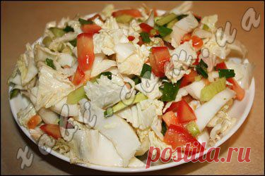 салат из пекинской капусты с овощами
