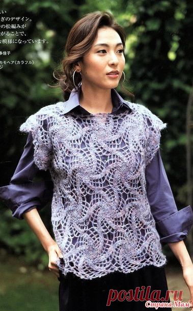 Изящные безрукавки из мотивов-мельница. Крючок. - ВЯЗАНАЯ МОДА+ ДЛЯ НЕМОДЕЛЬНЫХ ДАМ - Страна Мам