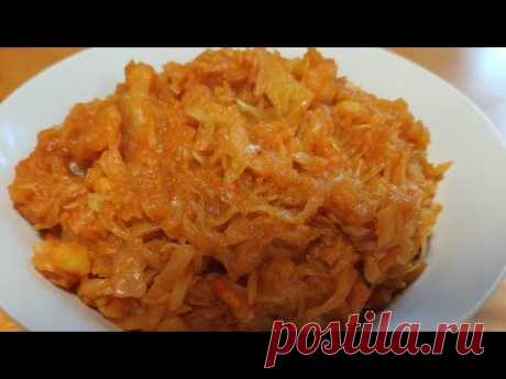 Тушёная капуста с картошкой.   Gedünsteter Kohl mit Kartoffeln.