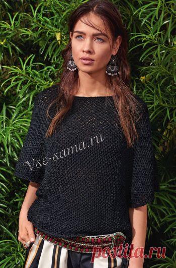 Всесезонный чёрный пуловер