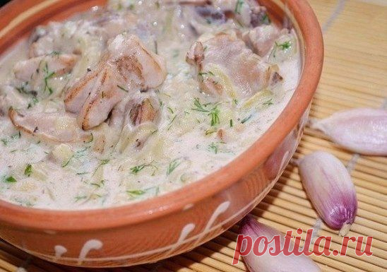 Гульчехра-курица в сметане