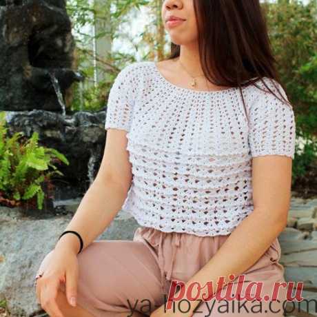 Короткая ажурная кофточка схемы. Связать легкую кофточку крючком