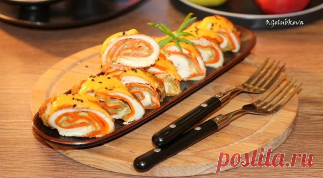 Куриный рулет с морковью и кабачком, пошаговый рецепт с фото