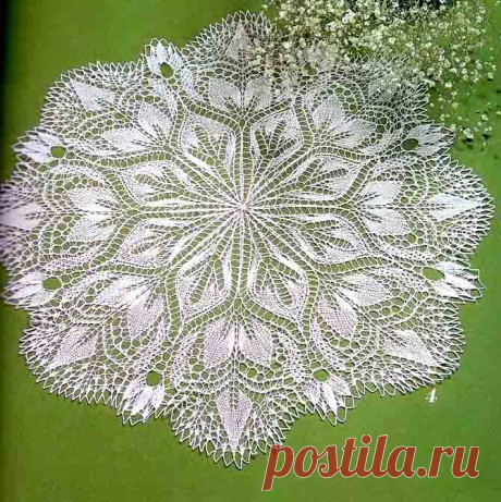 салфетки спицами — Ромашка — Вязание для всех