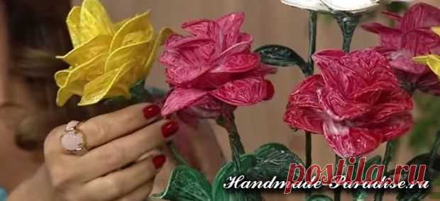 Цветы из полиэтиленовых пакетов | Handmade-Paradise