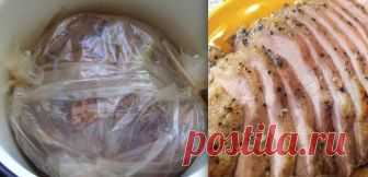 Шикарное мясо, томленное в кастрюле, в пакете «Сочное» для самых ленивых Это мясо очень долго томится при небольшой температуре, пропитываясь ароматами специй и делаясь чрезвычайно мягким.