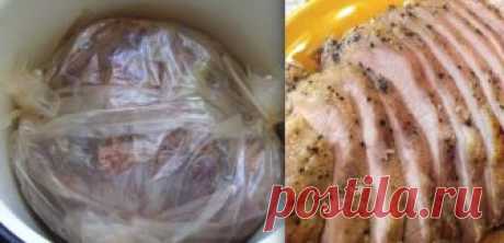 Шикарное мясо, томленное в кастрюле, в пакете «Сочное» для самых ленивых Это мясо очень долго томится при небольшой температуре, пропитываясь ароматами специй и делаясь чрезвычайно мягким.