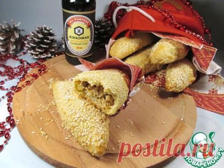 Закусочные пирожки с курицей, оливками и сыром - кулинарный рецепт