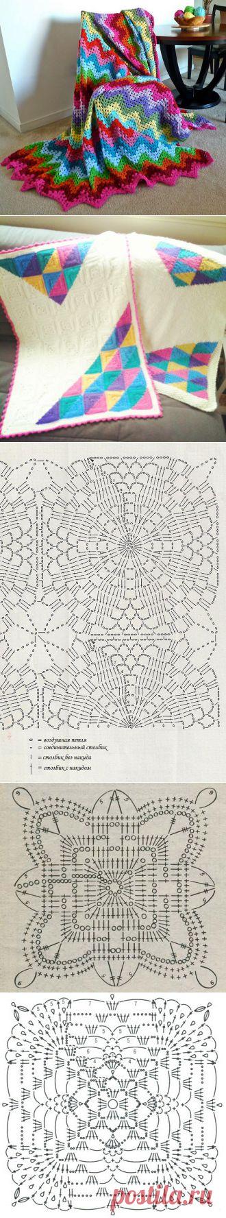 Красота квадратного мотива!!!!Много схем.