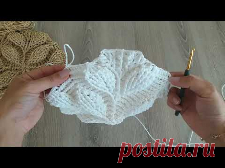 Yaprak Çanta 4. PART / 3D Crochet Leaf Bag