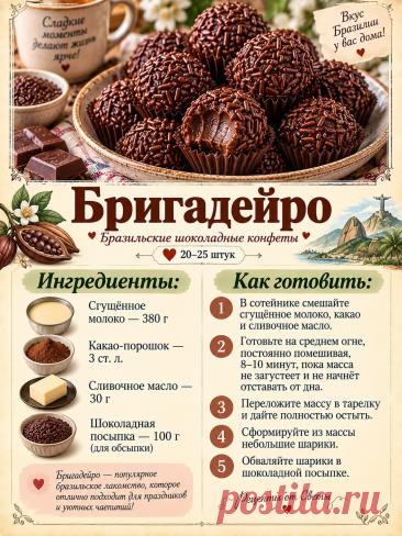 Бригадейро (бразильские шоколадные конфеты)