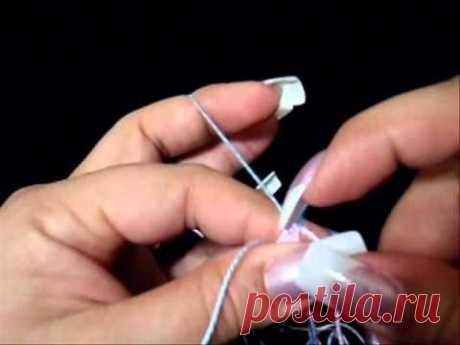 Frivolite-Tatting lesson 32 - Hojitas colgando de un anillo - Hanging cluny off a ring