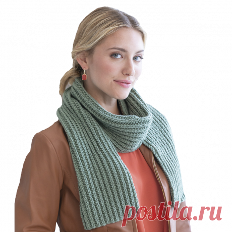 Рельефное вязание, объёмная резинка. Смещённая резинка. 
 Шарф смещённой резинкой

   дизайнер Мари Линн Патрик