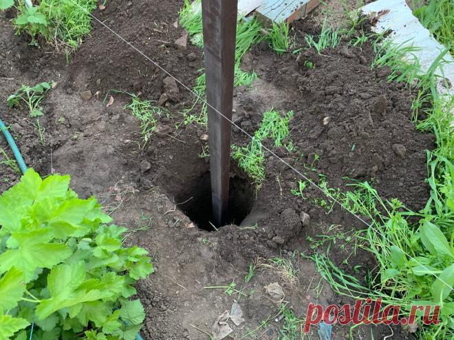 Самый правильный фундамент для легких заборов (профлист, дерево, рабица)! Никогда не перекосит в мороз и не вырвет ветром | Строю для себя | Яндекс Дзен