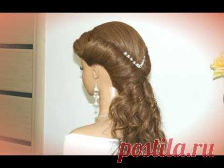 Wedding prom hairstyles for long hair. Bridal hairstyles. - YouTube