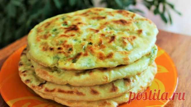 Ароматные лепешки с сыром и зеленью — Поварёжка
