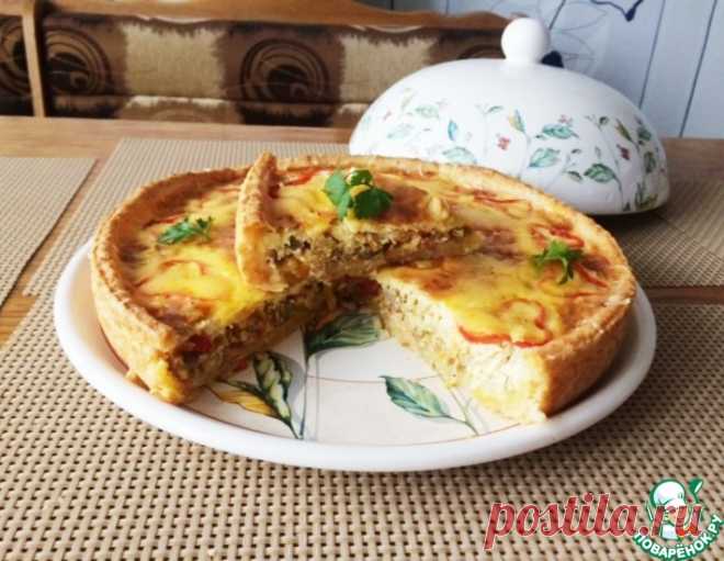 Киш с курицей и сырной заливкой – кулинарный рецепт