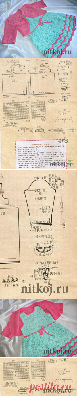 Детское платье cпицами, связала koolvi27 с Осинки » Ниткой - вязаные вещи для вашего дома, вязание крючком, вязание спицами, схемы вязания