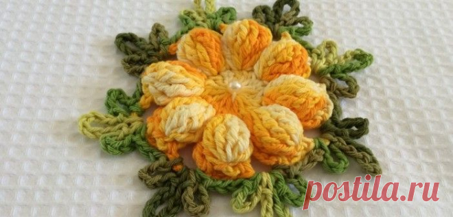 Дейзи цветок шаг за шагом | Croche.com.br