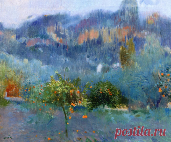 The Athenaeum - Paisaje Mallorquín con Naranjos (Joaquin Mir Trinxet - )