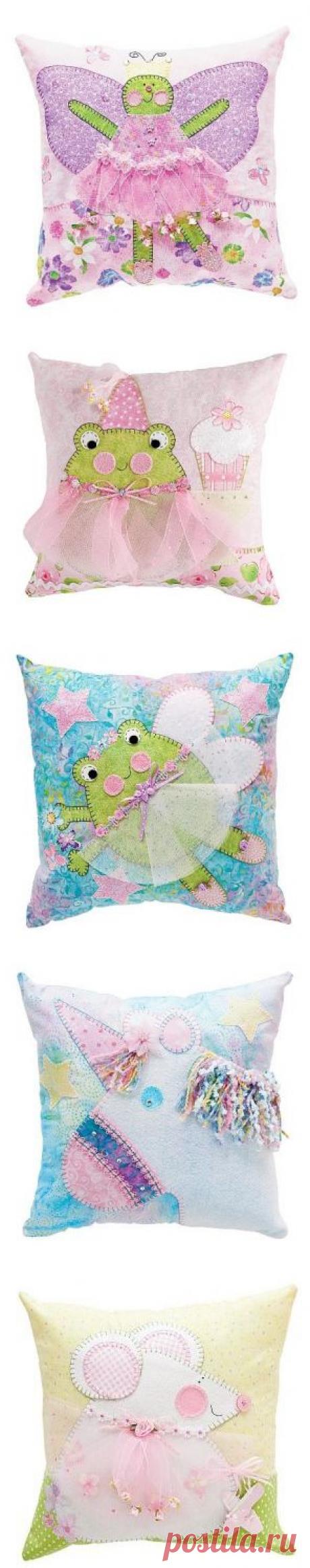 Идеи декора подушек для  детей.-Выкройки подушек