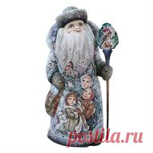 Russian Santa - Hand Carved Russian Wooden Santa - Christmas Santa Carving