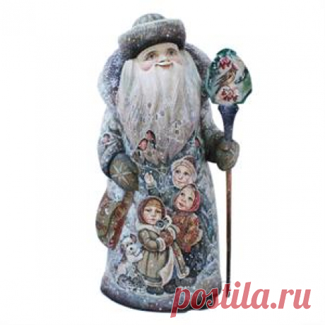 Russian Santa - Hand Carved Russian Wooden Santa - Christmas Santa Carving