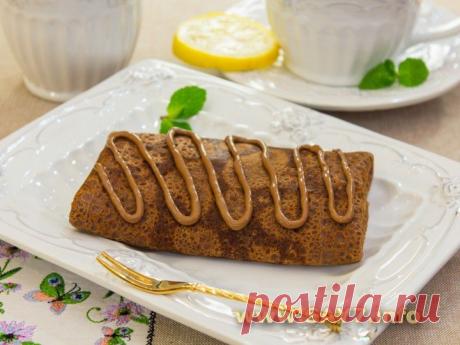 Вкусные шоколадные блинчики на Масленицу