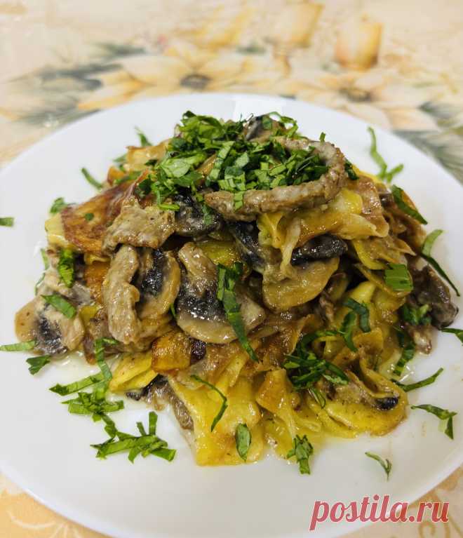 Картошка по-домашнему с мясом и грибами рецепт с фото пошаговый от Sayyora Alimova ✈ - Овкусе.ру