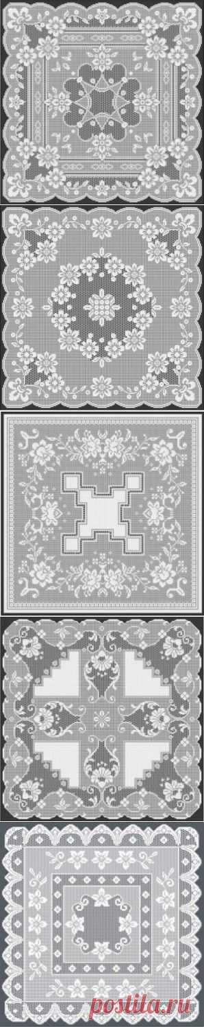 Filet Crochet Designs » Filet Crochet Patterns – Spring Flowers
