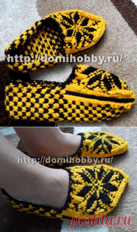 Жаккардовые следки спицами