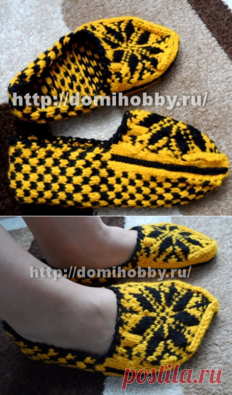 Жаккардовые следки спицами