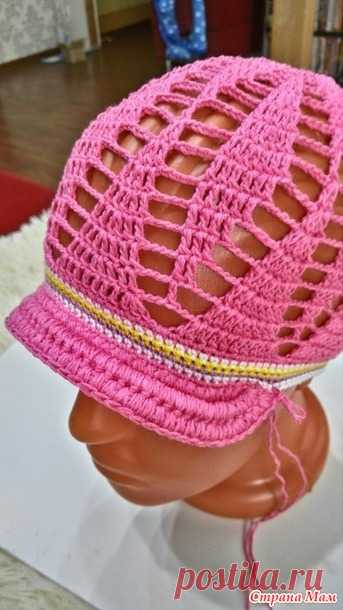 Кепка с вязаным козырьком крючком. МК и описание. - Страна Мам