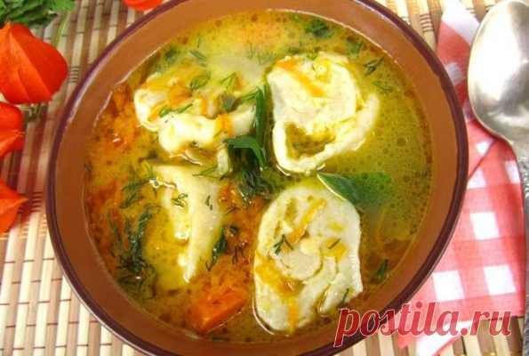 КУРИНЫЙ СУП С СЫРНЫМИ РУЛЕТИКАМИ